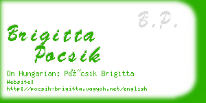 brigitta pocsik business card